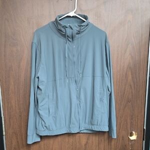 Kirkland Signature Size XL Blue Grey Full Zip Lightweight Active Jacket